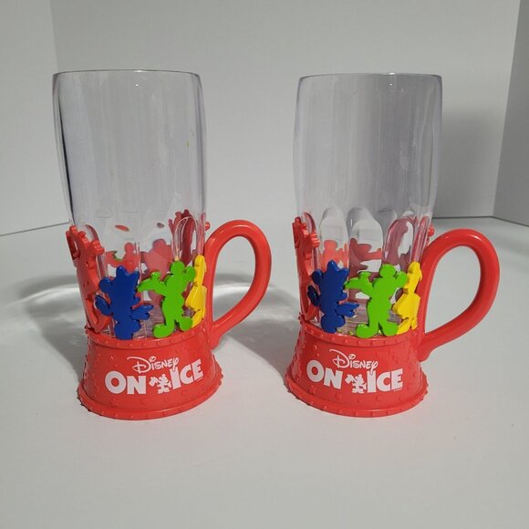 Disney On Ice Light Up Souvenir Cups With Handles Mickey Minnie Mouse Set Of 2 - Picture 8 of 8